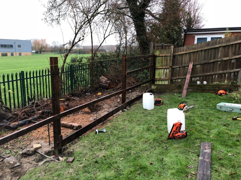 Silver Tree Services Installing Fence Rails